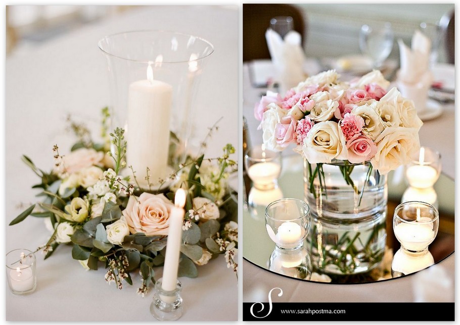 kompozycje kwiatowe na weselne stoły